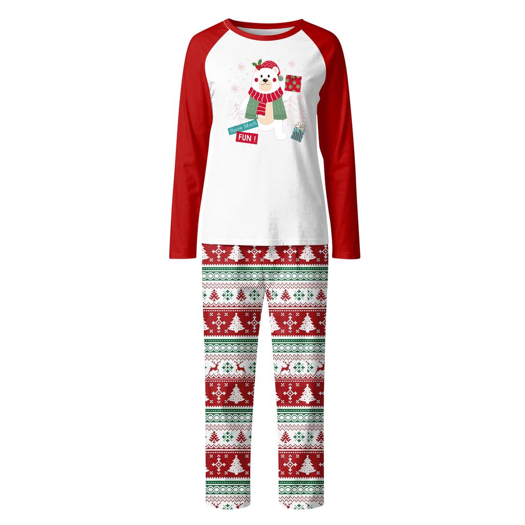 Christmas Day Prints Family Matching Long Sleeve Tops+Pants Set Family Matching Sets