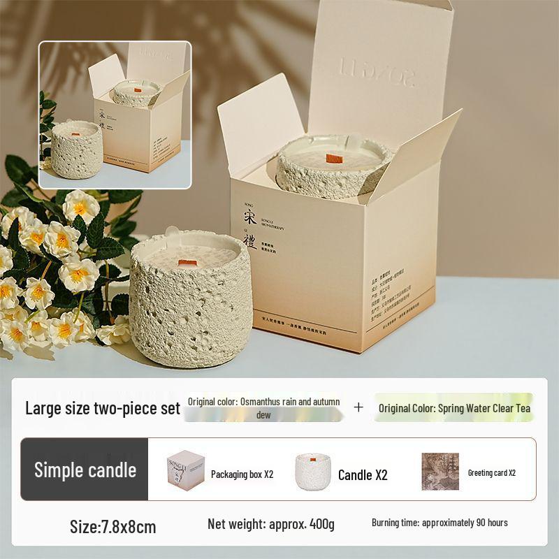 Luxury Cement Cup Aromatherapy Candle: Long-Lasting Fragrance and Elegant Ornament for a High-End Ambiance, Perfect Birthday Gift