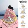1pc Moon Princess blanket Lightweight Flannel Throw for Sofa Bed Travel Camping Livingroom Office Couch Chair