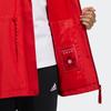 adidas Cny Warme Bedruckte Kapuzen-Fleecejacke Damenjacken Hellscharlachrot GP0626