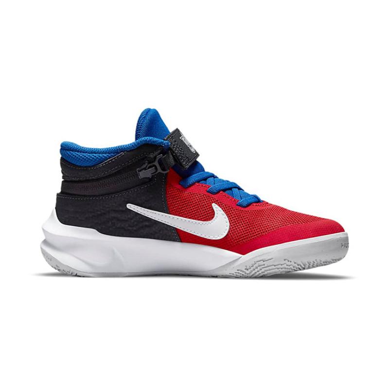 Nike Team Hustle D 10 FlyEase BP Slip Resistant Cushioning Abrasion Resistant Mid Top Children's Basketball Shoes Sneakers DD7302-005