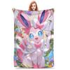 1PC Pokemons Theme Anime Eevee Blanket Throw Blanket  Novelty Warm Blanket All Season Home Gift