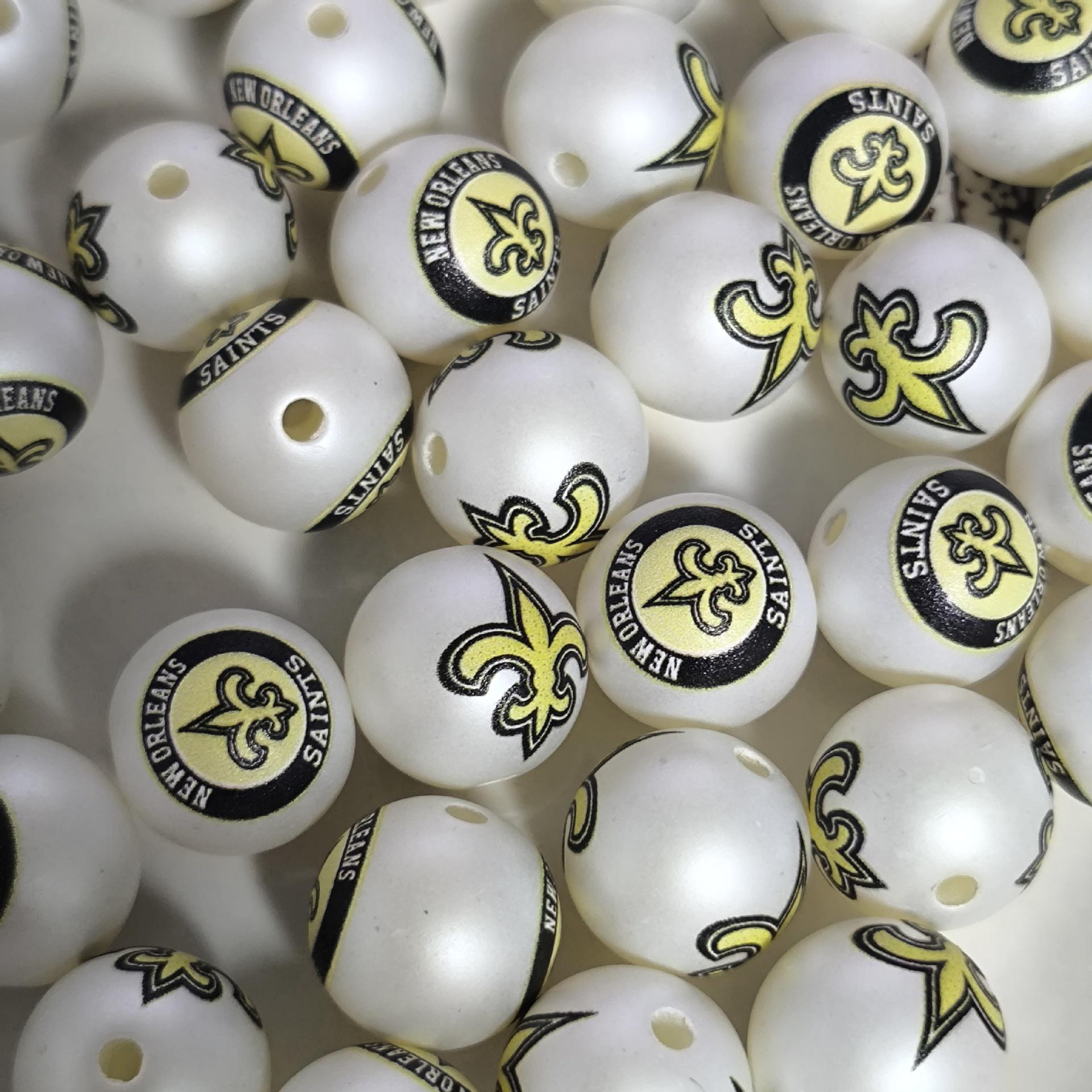 Saints Team Acrylic Beads DIY Pen Accessories