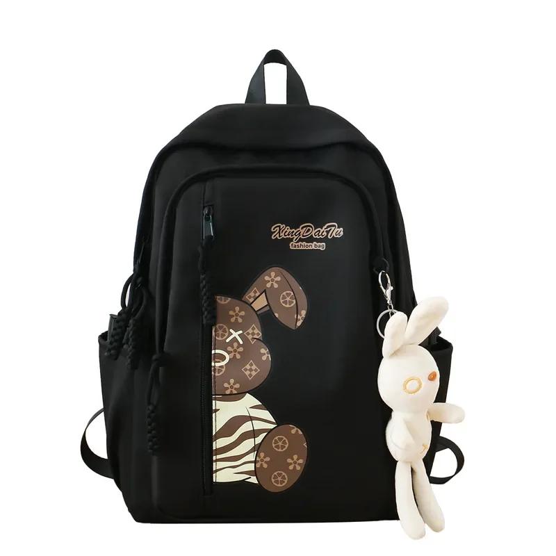 

Досуг колледжа стиль мода школьная сумка большой емкости для девочек корейский студенческий рюкзак для девочек милый мультфильм легкий школьный рюкзак новый