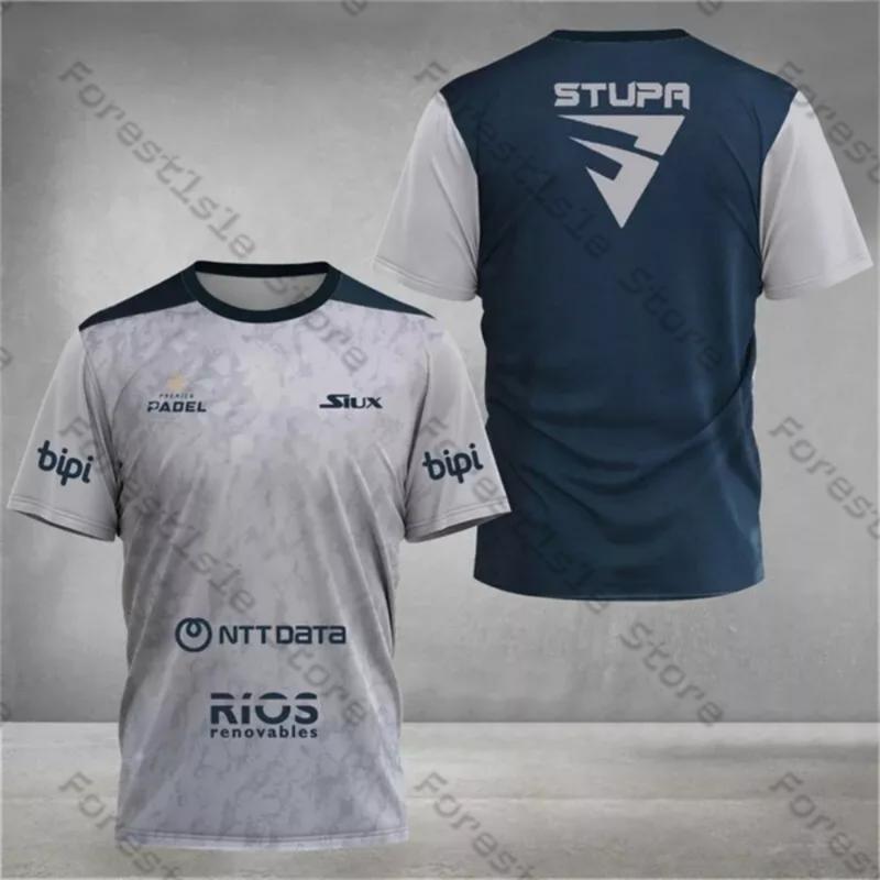 

Siux Stupa Одежда для падел-тенниса Спортивный костюм для бадминтона Мужская футболка с коротким рукавом и круглым вырезом Повседневный спортивный топ Взрослый детский размер M