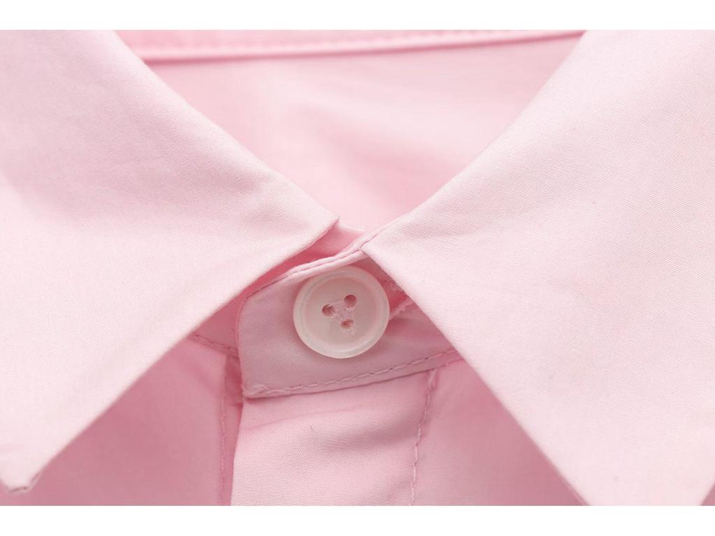 2025 Spring European & American Style Women's Puff Shoulder Poplin Fashion Shirt