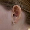 [Silver925] Clear Point One-touch Earring