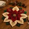 Kreative Feiertagsbastelwerkzeuge Gesteppter Stoff Weihnachtsstern DIY-Set, Weihnachtsblumen-Patchwork-Näh-Festlicher Schmuck-Bausatz Handgefertigt für Zuhause Haustür