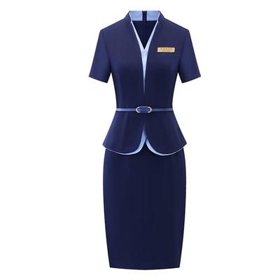 TLUOMAN Faux Two-Piece Office Work Dress