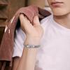 Men Bracelet Lion Decor Hip Hop Style Bracelet Round Smooth