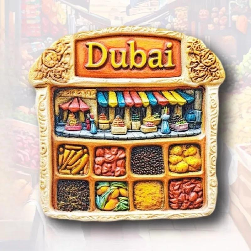 Dubai Refrigerator Stickers Burj Al Arab Travel Souvenirs Burj Khalifa Tower Jumeirah Mosque Fridge Magnets Gifts Home Decor