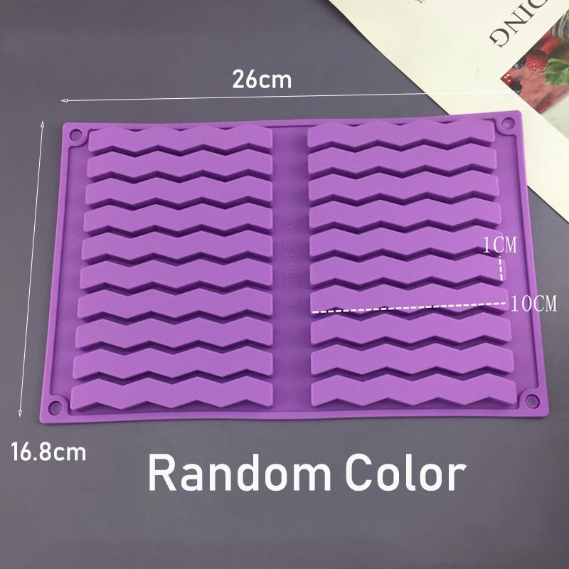 

20/40 отверстий Волна Прямоугольник/Цилиндр Силиконовая форма для шоколада помадка Форма для льда Форма для мыла Смола Торт Конфеты Выпечка Украшения