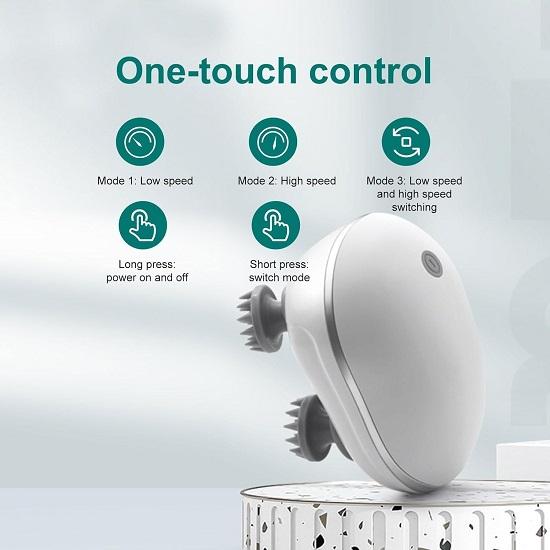 Electric Head,Scalp Massager Advance Red Light Therapy for Boost Growth Fall Control 3 Speed Mode Handheld,Scalp Scratcher Body Massage