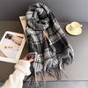 2026 Luxury Pashmina Cashmere Scarf Female Plaid Thick Warm Comfortable Long Tassel Large Blanket Shawl Foulard Bufanda