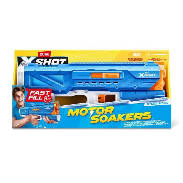 Pistolet à eau motorisé - ZURU - X-SHOT Hydra Pulse - Remplissage rapide - Batterie rechargeable - Portée 9 m - Réservoir 650 ml