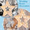 1Pc 91.5cm Hollow Star Light Up KT Board Frame Warm Lights,DIY Marquee Sign,Backdrop Decor for Birthday Party,Wedding Anniversary Photo Booth Props