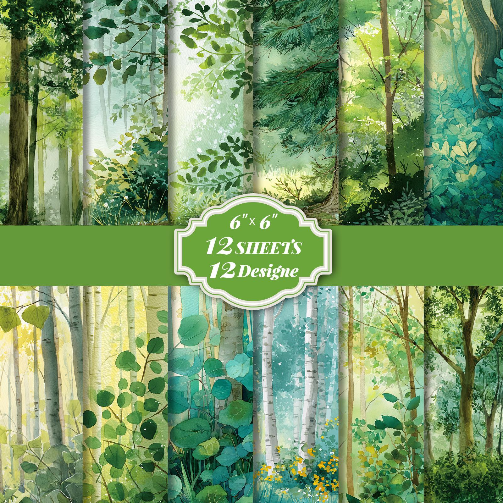 

12 Sheets/Bausen Series Oil Painting Series Material Paper Wind Fresh Photo Album Hand Account Background Backing Paper