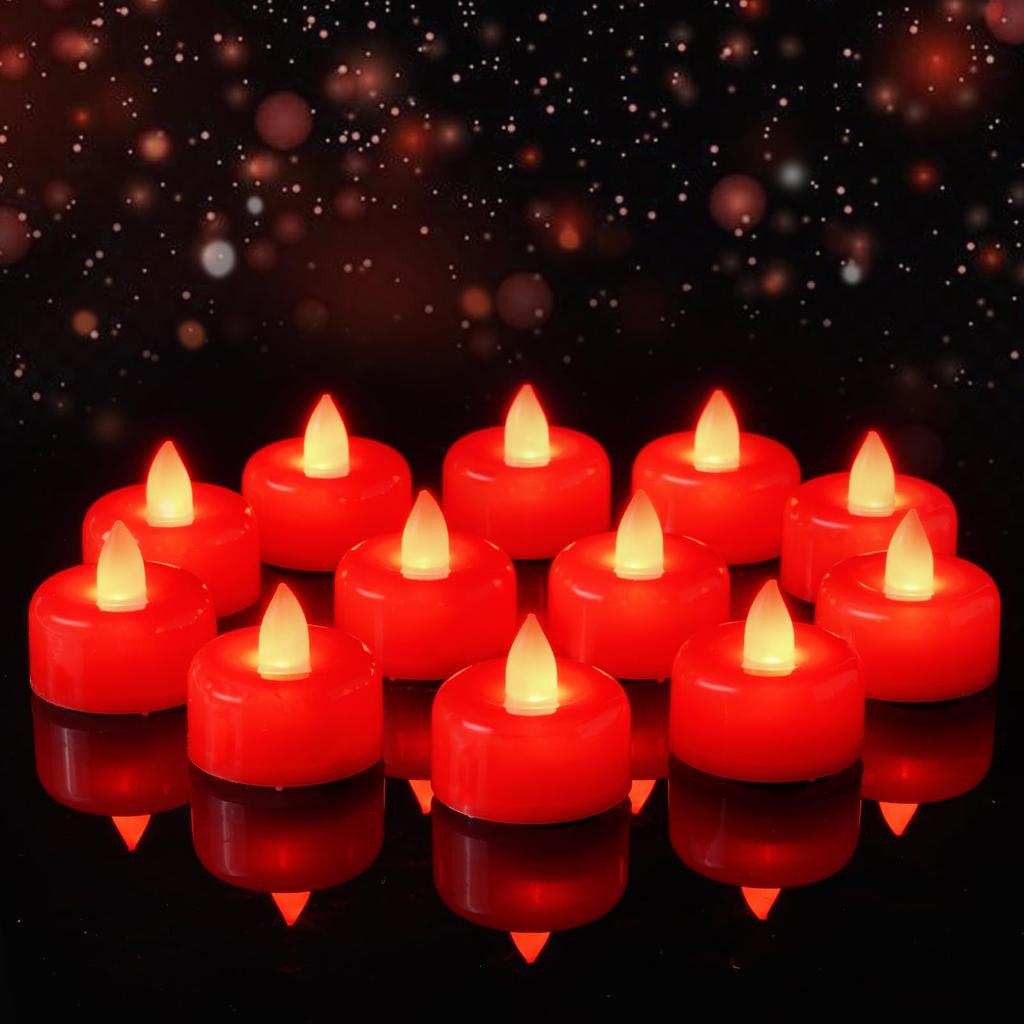 Amagic 24Pack Flameless LED Tea Lights Candles Battery Operated, Warm White | Electric Fake Tealight Candles for Birthday, Halloween, Christmas