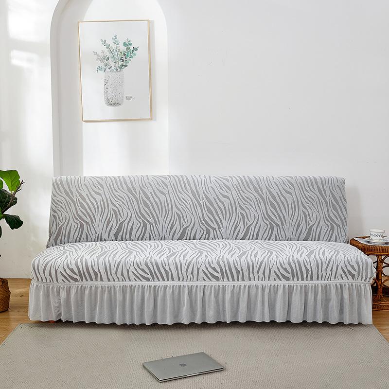 Amazon English Version Armless Sofa Bed Skirt Cationic Winter Thickened Sofa Cover