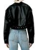 European & American Retro Washed Faux Leather Lapel Motorcycle Jacket - Bestseller 2025