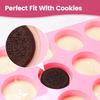 Chocolate Covered Oreos Mold 12-Cavity Non-Stick Round Silicone Oreo Cookie Molds for Chocolate Candy Mini Cakes Jelly Ice Cube