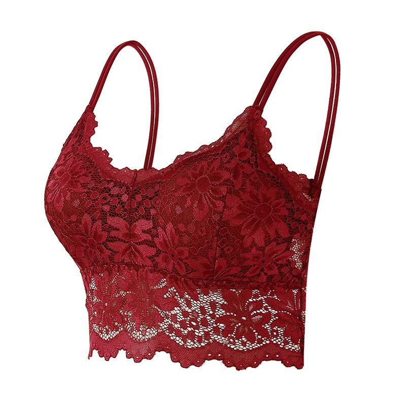 Plus Size Anti Exposure Lace Beautiful Back Bandeau Camisole Women Intimate Underwear