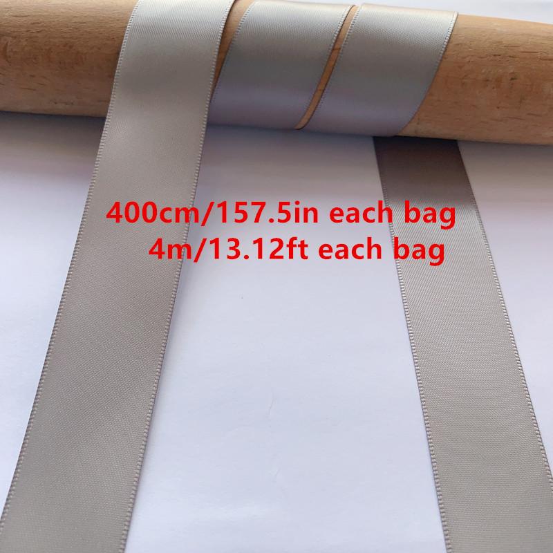 4m/13.12ft Each Bag Wide 2.5cm/0.98in Double Face Satin Ribbons Handmade DIY Sewing Trim Craft Webbing Clothing Hair Gift Wrapping Tie Home Festival