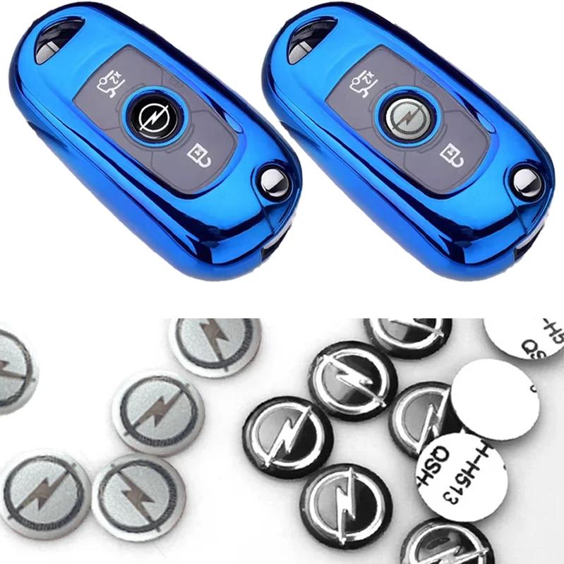 New Metal 14mm Opel Car Remote Key Fob Emblem Badge Radio Button Sticker Replacement for Astra Mokka Insignia Zafira Corsa Tigra