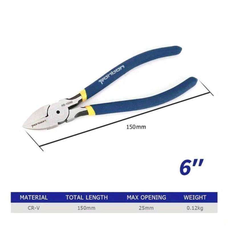 Diagonal Cutting Pliers 5/6 Inch Wire Stripping Tool Side Cutter Cable Burrs Nipper Electricians DIY Repair Hand Tools