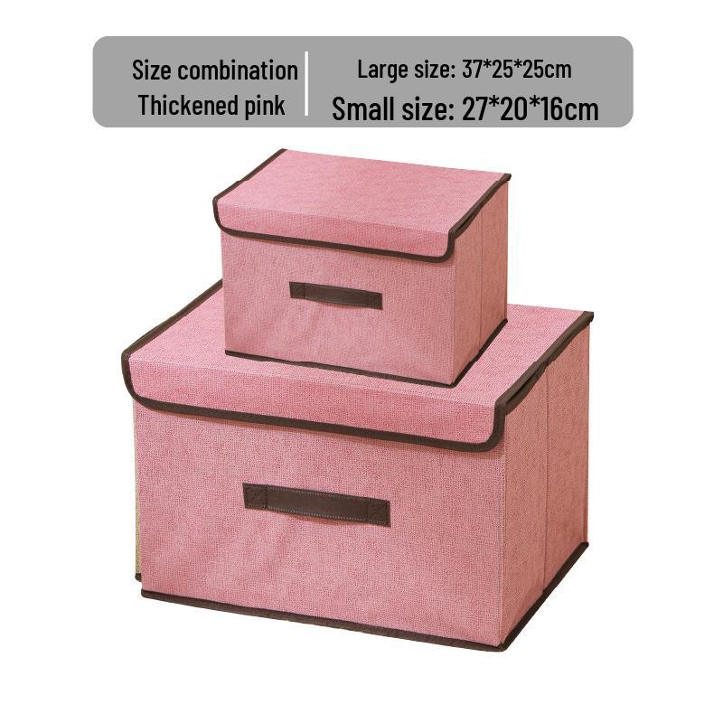 Foldable Dustproof Clothes Storage Box with Lid - Multifunctional Organizer for Clothing and Pants