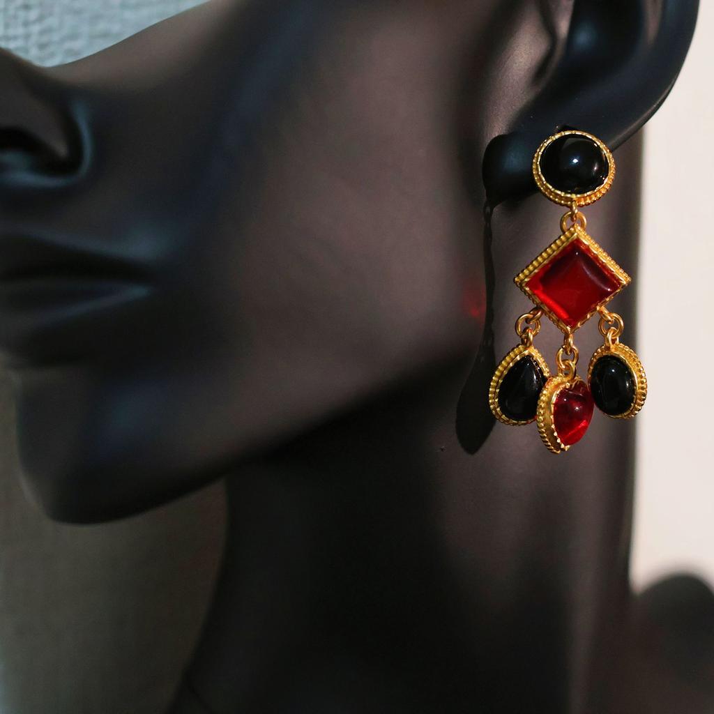 Classic Women Girls Fashion Elegant Lady Vintage bracelet ring Crystal Jewelry Necklace Earrings Ear Clip