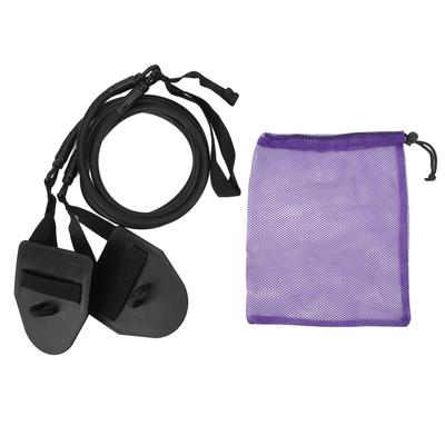 Swimming Arm Strength Trainer Latex Black Elastic Resistance Bands Swimming Accessories with Hand