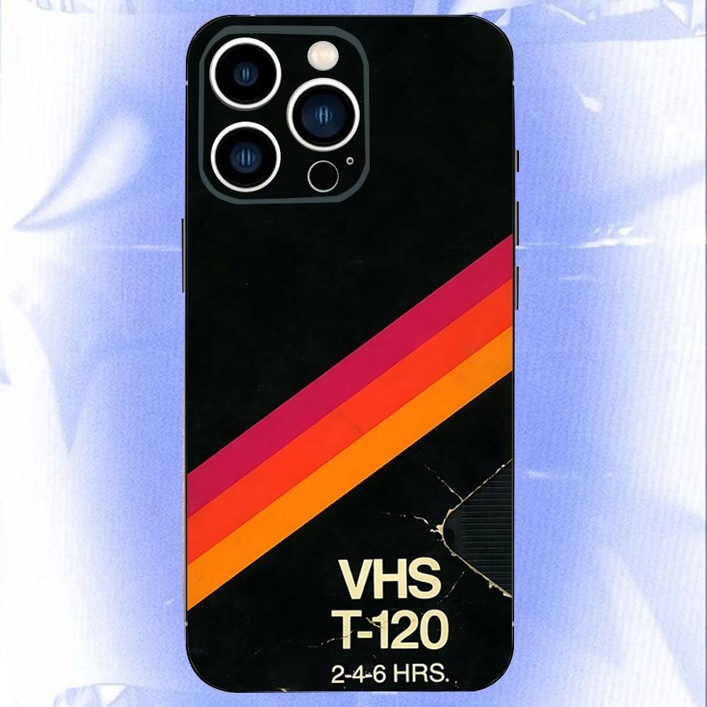Retro VHS Video Tape  Phone Case For iPhone 16e,16,15,14,13,12,11,Pro,X,XS,Max,XR,Plus,Mini Soft Black Cover