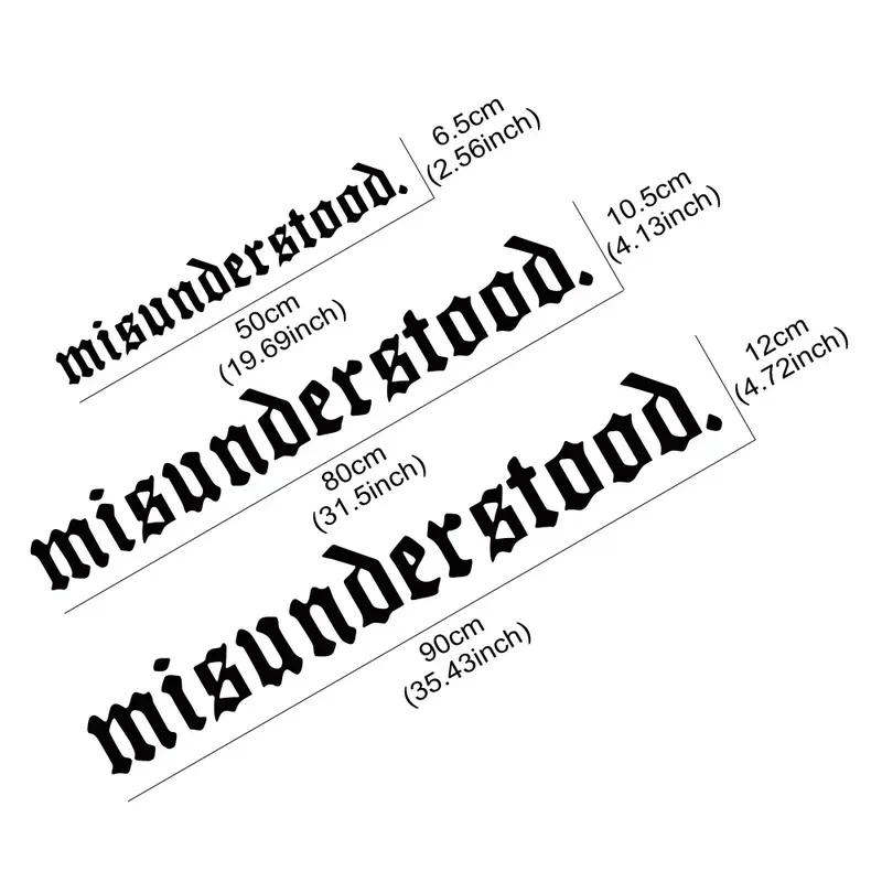 Misunderstood Slogan Car Windshield Banner Sticker Waterproof Vinyl Decal Automobile Windscreen Styling Decoration Accessories