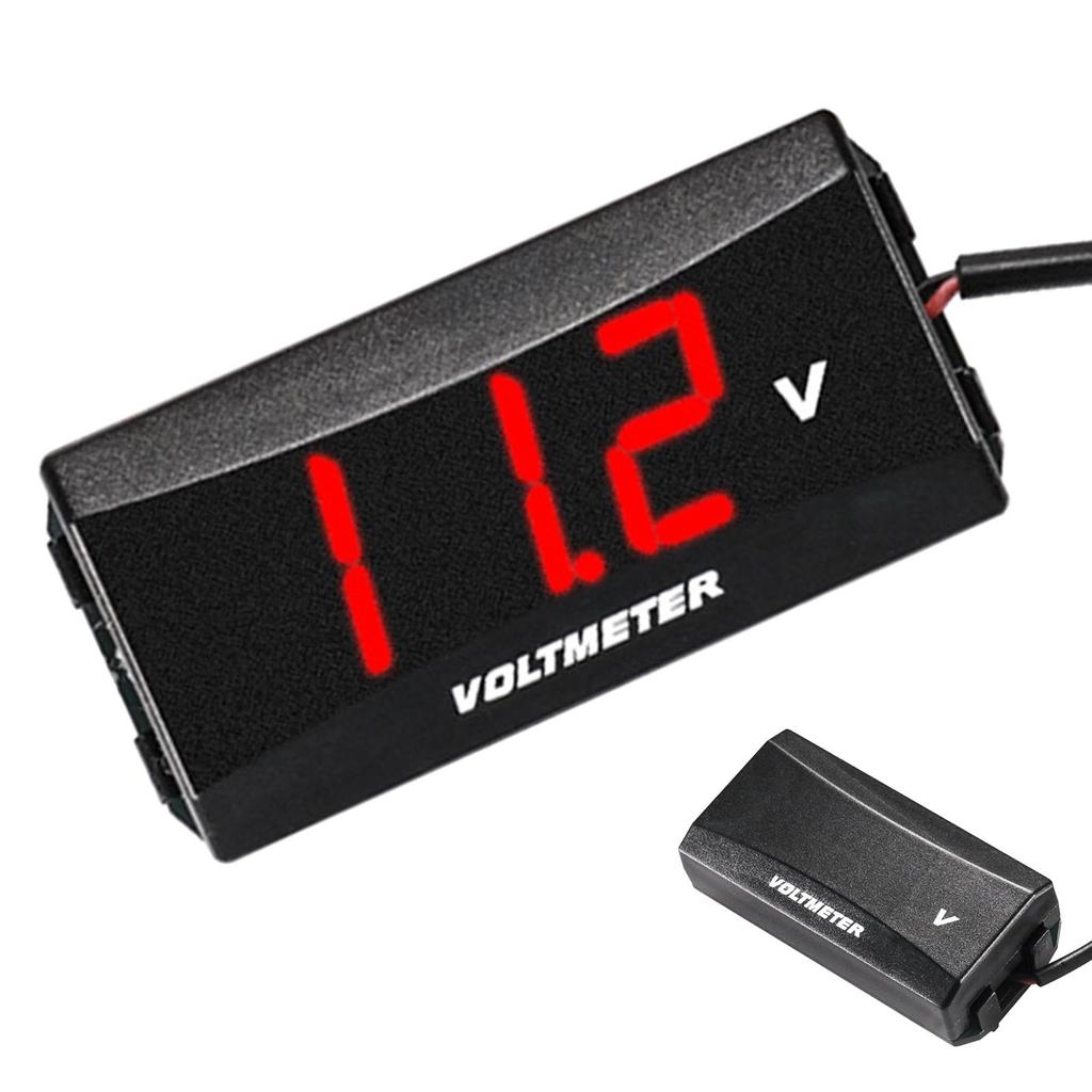 Digitales Voltmeter, Auto-Monitor, Wasserdichtes Messgerät LED-Anzeige Voltmeter - Praktisch
