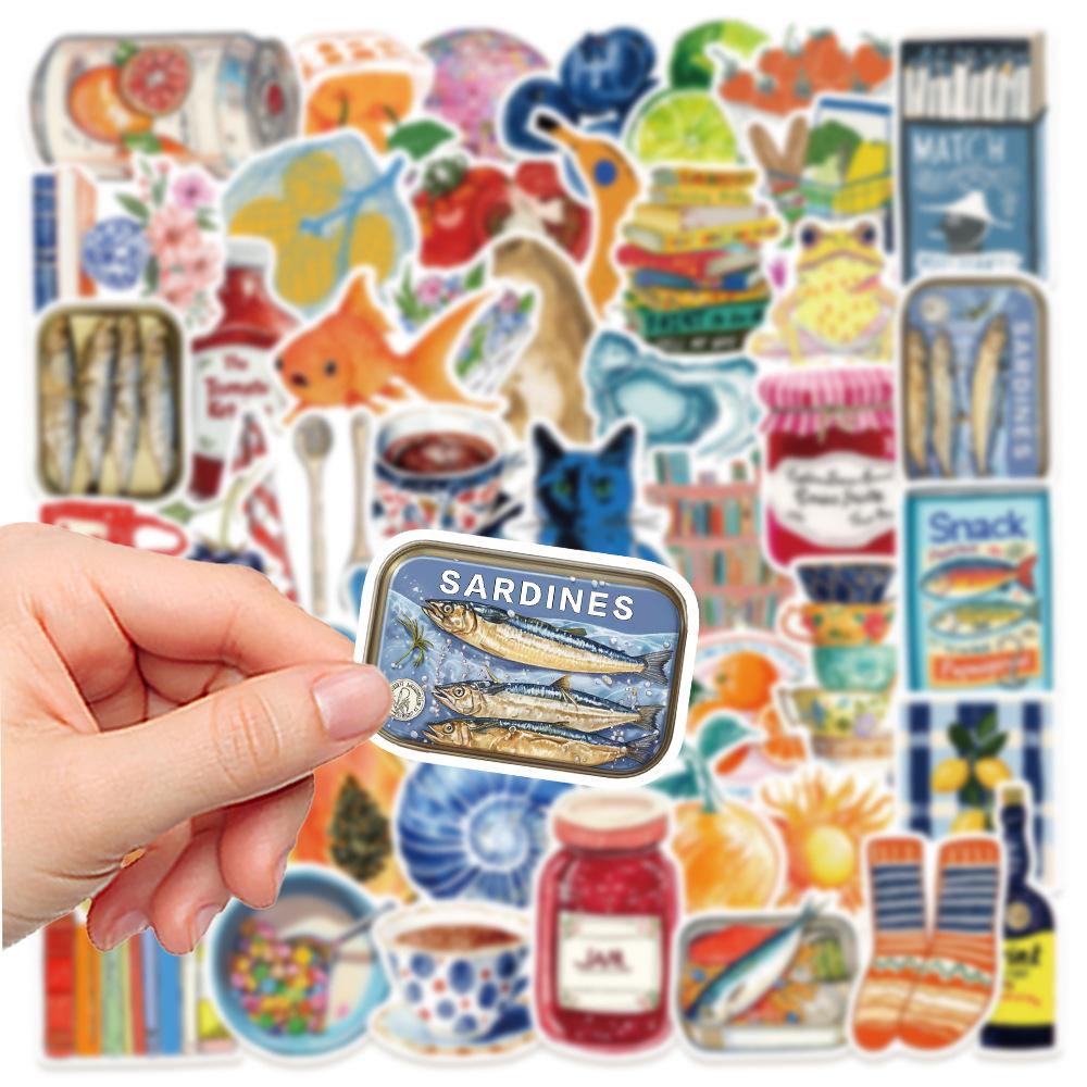 50PCS Mediterranean Tomato Art Aesthetic Stickers Laptop Graffiti Room Skateboard Waterproof Scrapbooking Phone Sticker Decals