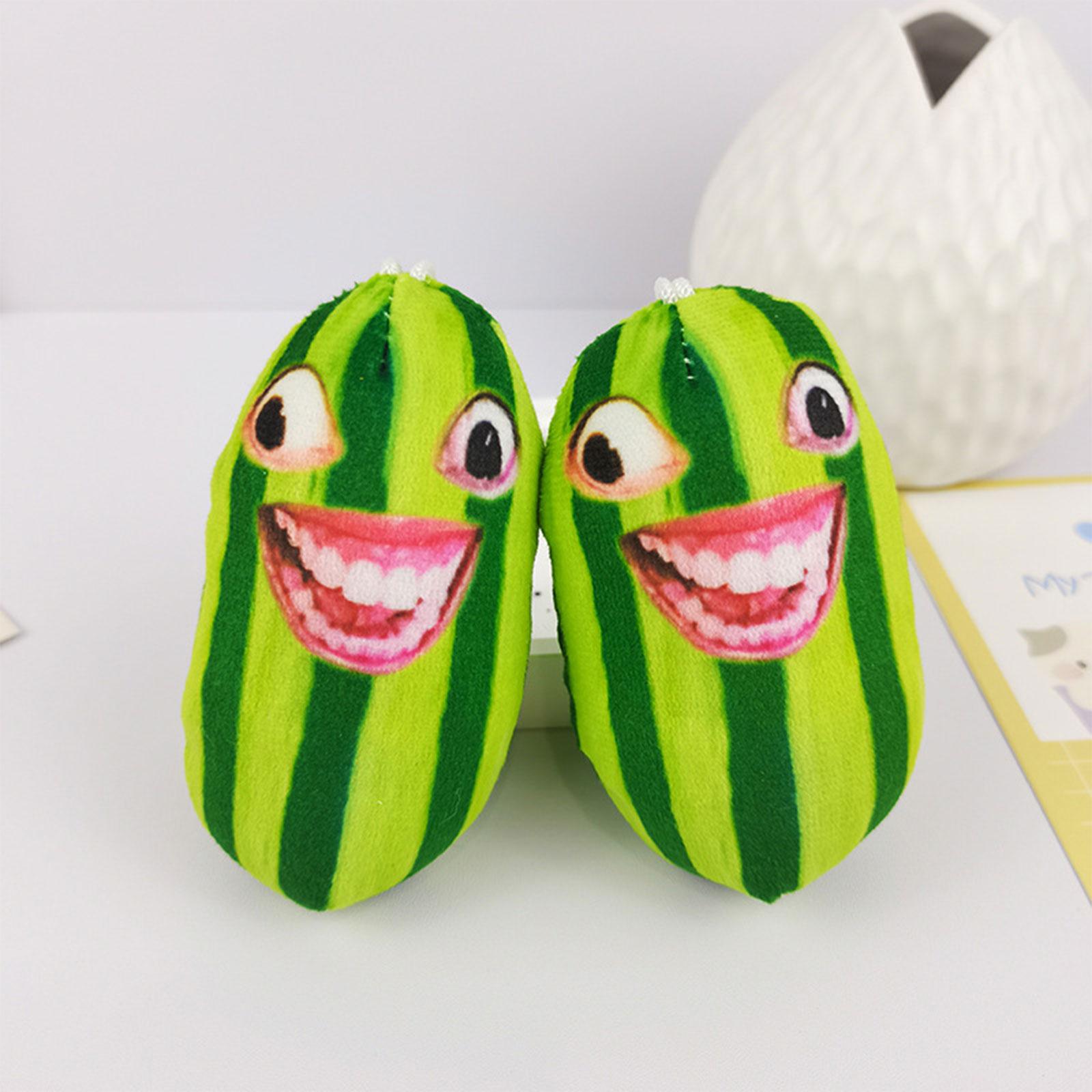 Говорящий арбуз брелок новинка плюшевый орнамент женская сумочка украшения школьный — фото 6