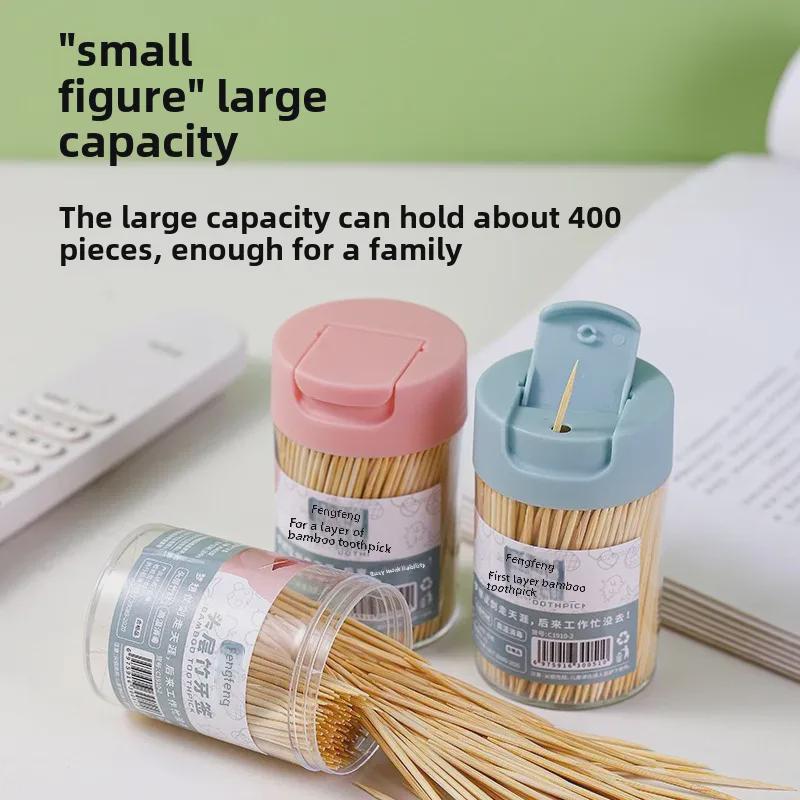 Individually Packed Double-Headed Bamboo Toothpicks - 400 Pieces 