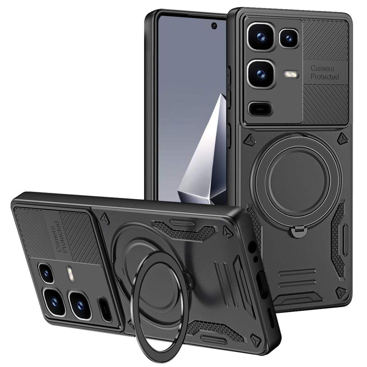 

Магнітний чохол для Infinix Note 50 4G / Note 50 Pro 4G Ударостійкий ТПУ + ПК Задня кришка телефону з підставкою