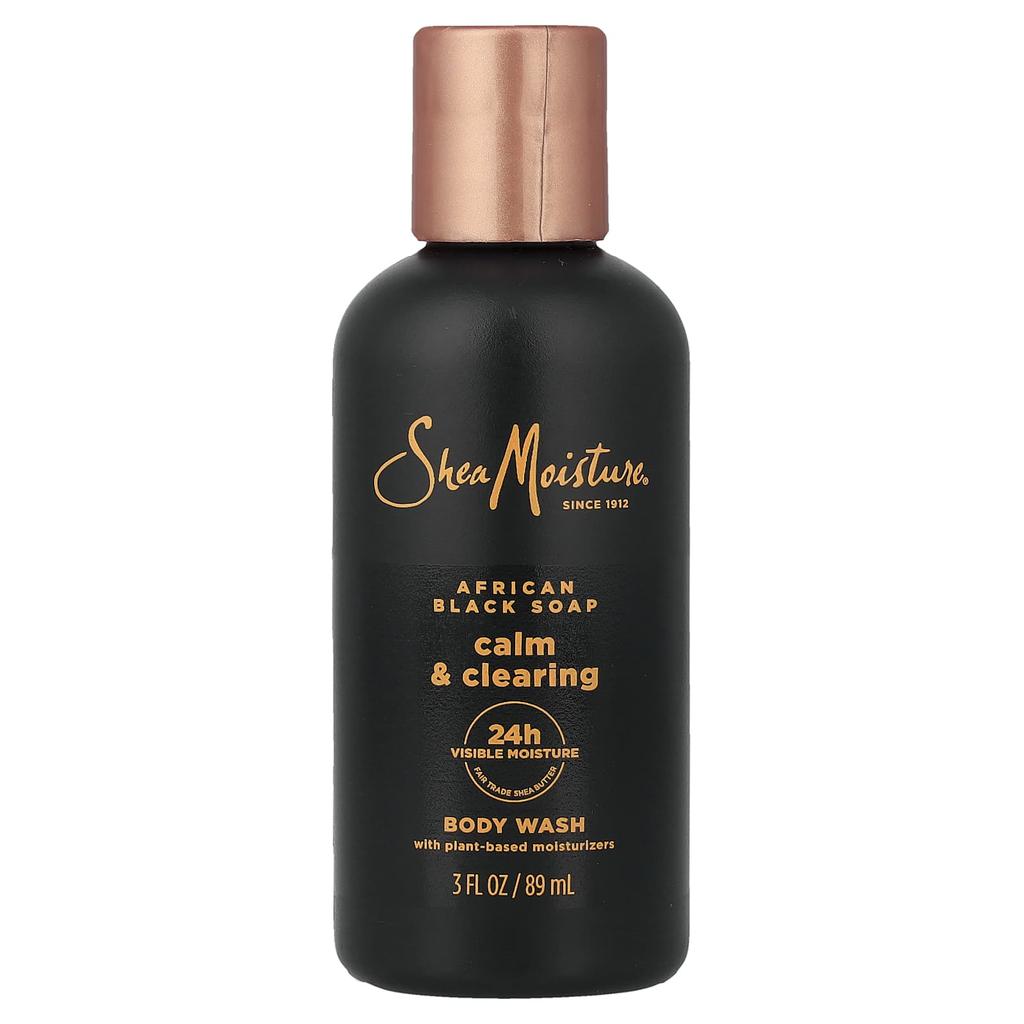 SheaMoisture, Soothing & Clearing Body Wash, African Black Soap, 89ml (3 fl oz)