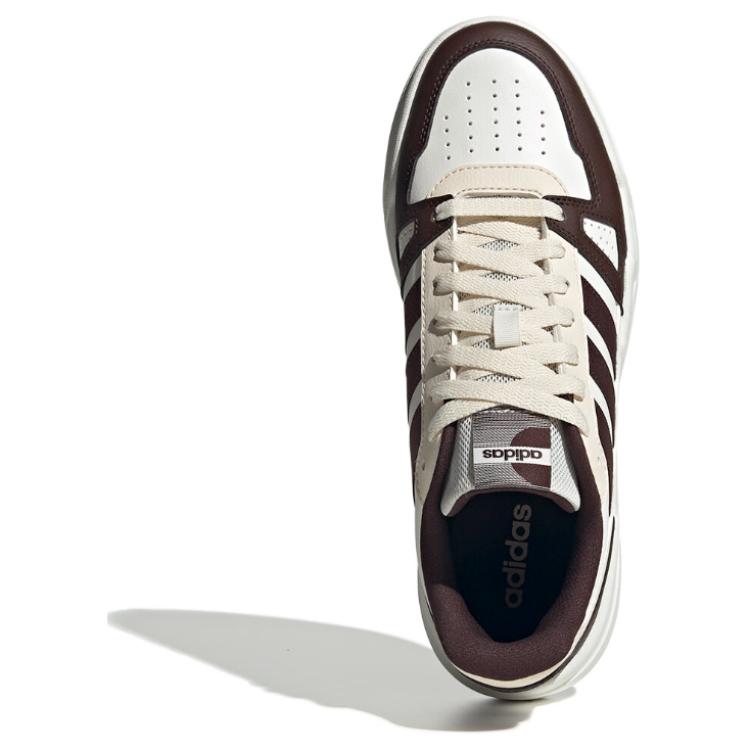 Adidas Lite Baller Fashion Slip-Resistant Durable Low-Top Skate Shoes Unisex Skate Shoes White Brown JS3419