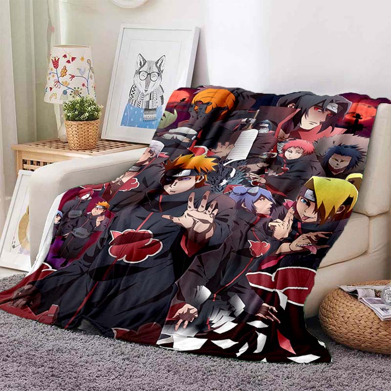 NARUTOUzumaki Naruto anime print blanket, warm and comfortable flannel blanket, suitable for bedrooms, sofas, beds, chairs, picn