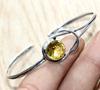 Citrine 925 Silver Plated Bangle 7" Ethnic Gift Fashion Forwarded Jewelry i6r52