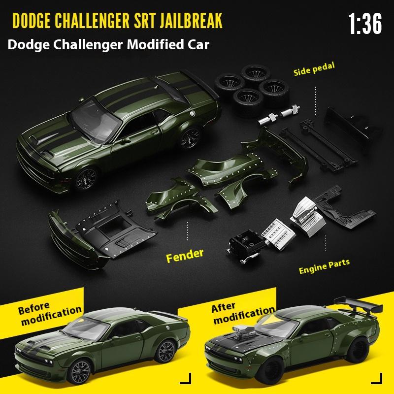 1/36 Scale Dodge Challenger SRT JAILBREAK Assembled Modified Version Alloy Metal Diecast Model Car Birthday Gift for Boyfriend
