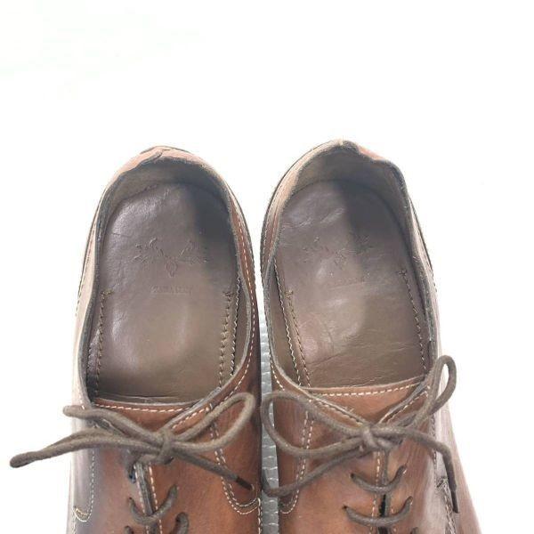 ZARA Plain Toe Leather Business Shoes Brown 42 26.5-27.0(USED)