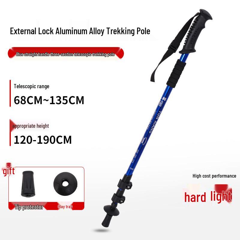 Yunxiang Aluminum Trekking Poles: High-Strength Telescopic Lock, Non-Slip, for Men & Women Outdoor Hiking & Climbing