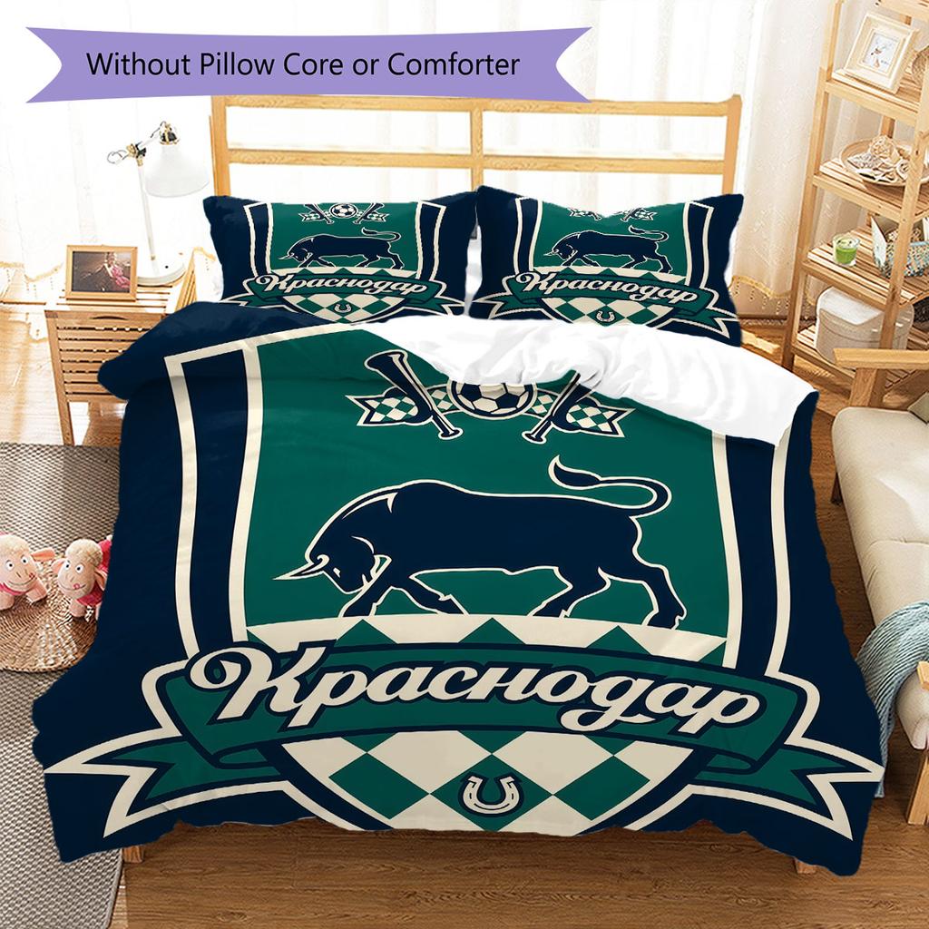 FC Krasnodar Power Bedding Quilt Set Quilt Cover Pillowcase Home Decoration Birthday Gift (1 * duvet cover + 2 * pillowcase, without core)