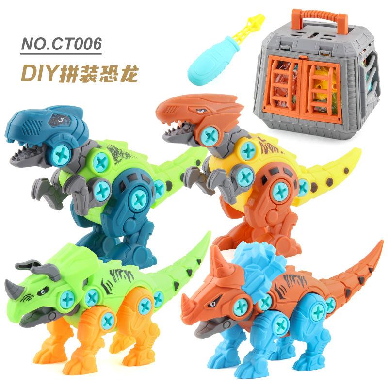 6 Pack Dinosaur Building Blocks Toys for Kids DIY Educational Assembly Dinosaur Party Favors