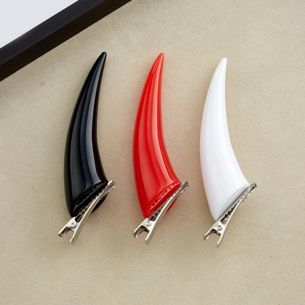 1pair Gothicism Styles Hairpin Devil Horn Hair Clip Unique Cosplay Hairclip for Halloween Party and Festival Costumes