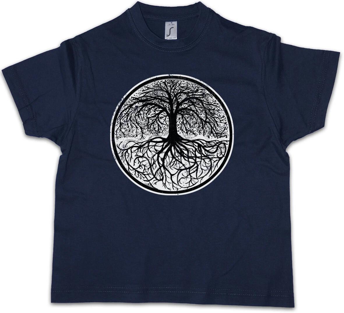 YGGDRASIL TREE LOGO II Kids Boys T-Shirt Celtic Irminsul Of Thor Life Odin- 160